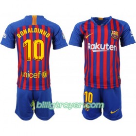 Billige Fotballdrakter FC Barcelona Ronaldinho 10 Barn Hjemmedraktsett 2018/19 Kortermet